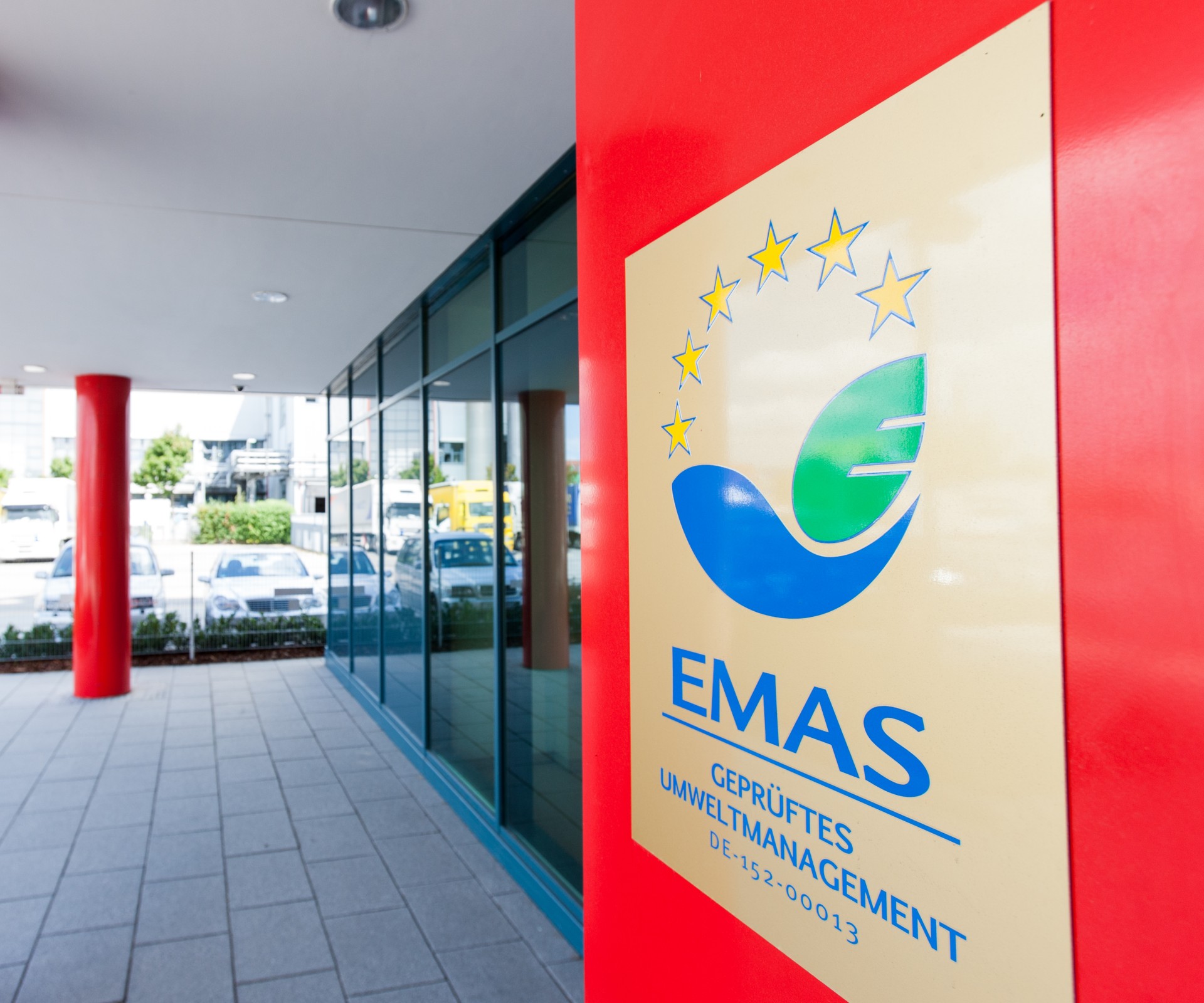 Picture of headquarters of Werner & Mertz highlighting EMAS certification