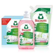 Vue d'ensemble des produits Rainett pour la vaisselle