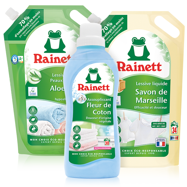 Achat Rainett Lessive liquide Peaux sensibles Amande Eco-Recharge, 1,6L