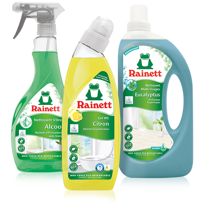 Rainett présente sa gamme de nettoyants ménagers labellisés Air Intérieur  Contrôlé - Faire Savoir Faire
