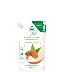 Recharge cr&egrave;me douche amande douce Rainett Senses 500ml