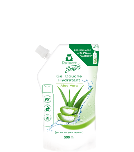Recharge gel douche Aloe Vera Rainett Senses 500ml