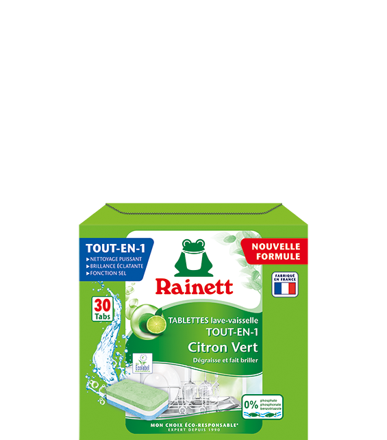 Tablettes machine tout-en-1 Citron Vert 30 tablettes