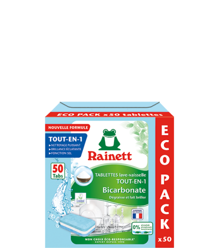 Tablettes machine tout-en-1 Bicarbonate 50 tablettes