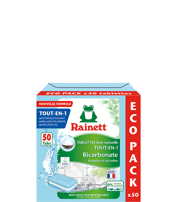 Tablettes machine tout-en-1 Bicarbonate 50 tablettes