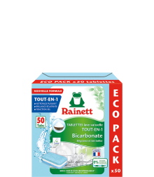 Tablettes machine tout-en-1 Bicarbonate 50 tablettes