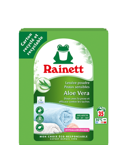 Rainett - Connaissez-vous notre Cubi de lessive Aloe Vera 75 lavages ? Tout  son emballage, même sa poche plastique, est 100% recyclable : une grande  première en France ! Rainett, le choix